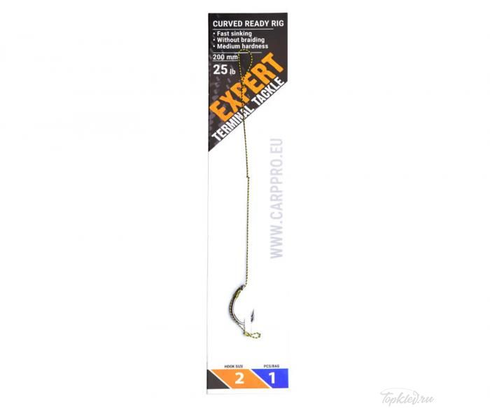 Готовый поводок с крючком Carp Pro №2 "Maruto"Curved