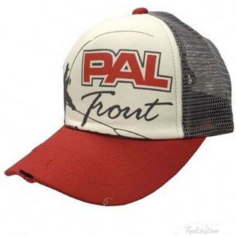 Бейсболка PAL Trout Cap PTC-1701 Red Beak / Gray Mesh