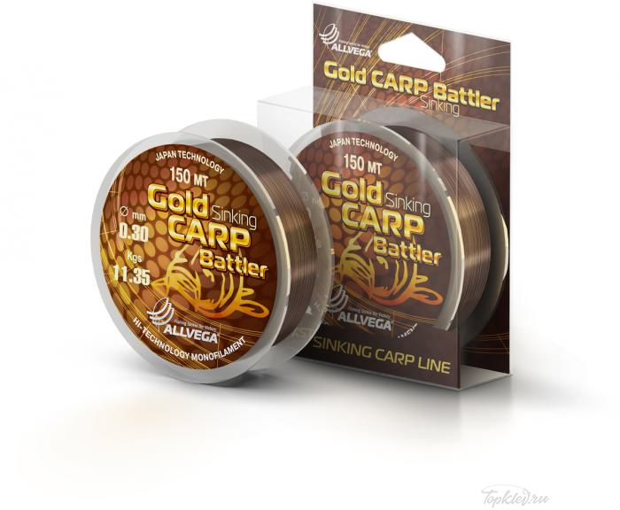 Леска Allvega GOLD CARP 0.30мм (150м) (11,35кг) (коричневая)
