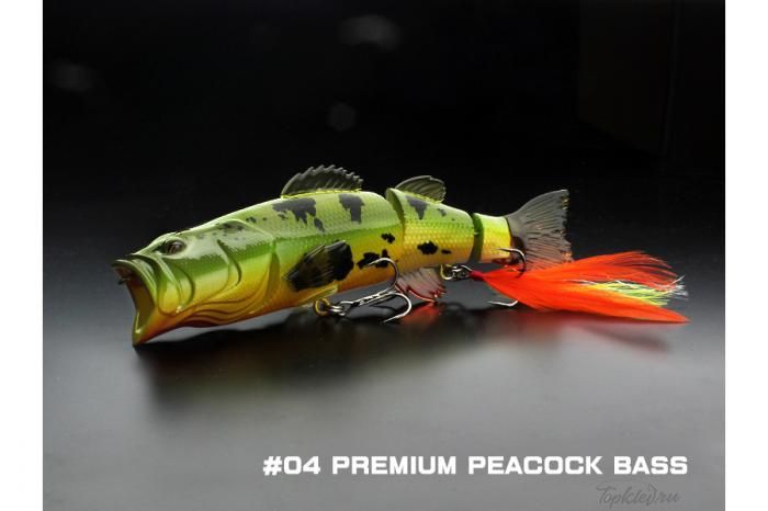 Воблер Little Jack Ikaku Premium 114mm #04 peacock bass