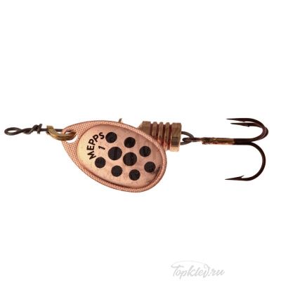 Блесна вращающаяся Mepps "Aglia PTS Noirs CU" №3 (6,5г) на подложке 1 шт.