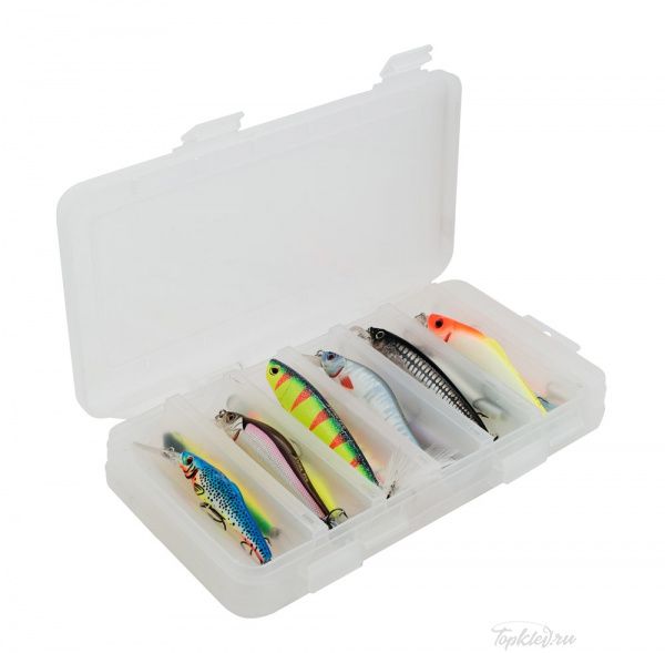 Коробочка Три Кита ВБ-2 2-х сторонняя для воблеров и балансиров (6+6 отд.) (230*125*35мм) белая