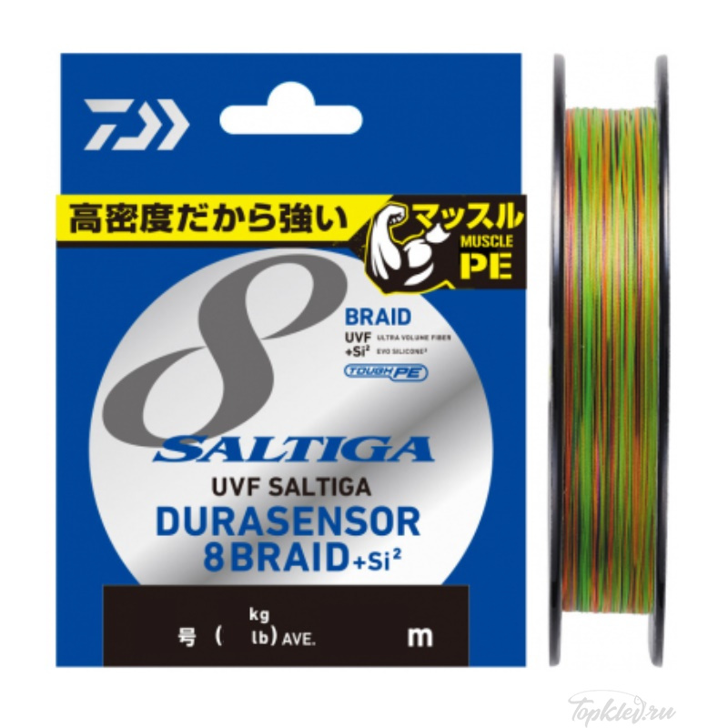 Шнур плетёный Daiwa UVF Saltiga Dura Sensor X8 +Si2 #2 (300м, 16кг, 0.235мм) #5Color