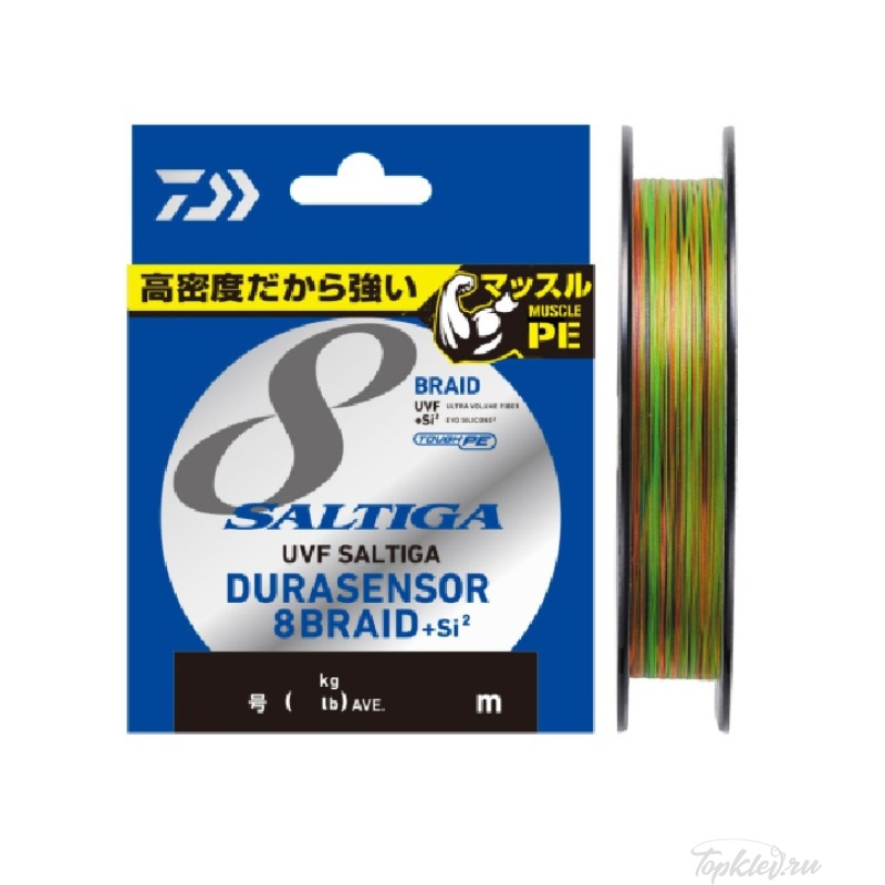 Шнур плетёный Daiwa UVF Saltiga Dura Sensor X8 +Si2 #3 (200м, 22кг, 0.285мм) #5Color