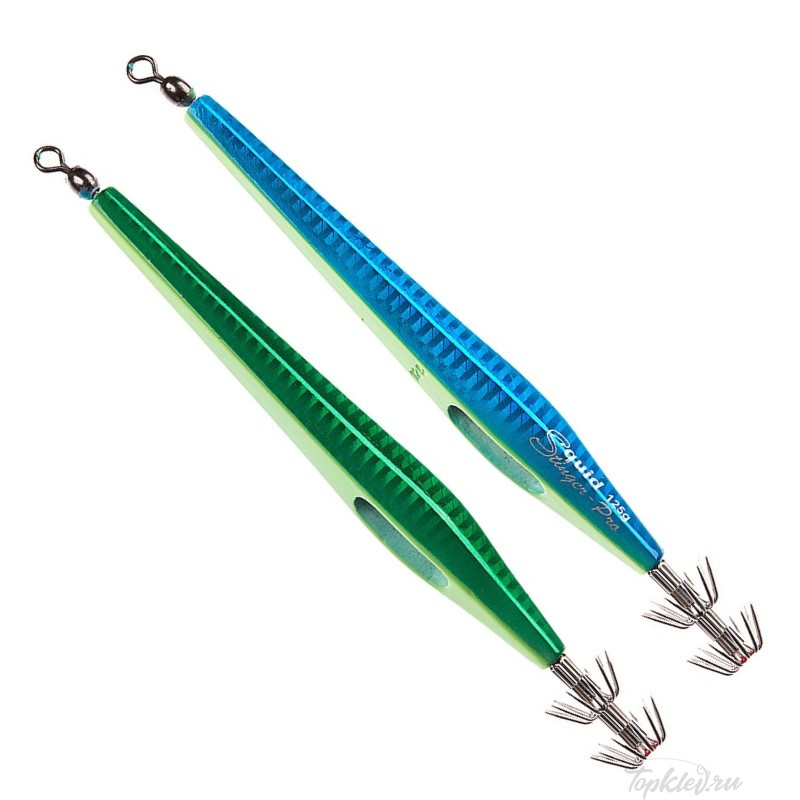 Кальмарница Asari Squid Stinger Pro 125гр #Lumo Glow Silver Blue_Silver Green