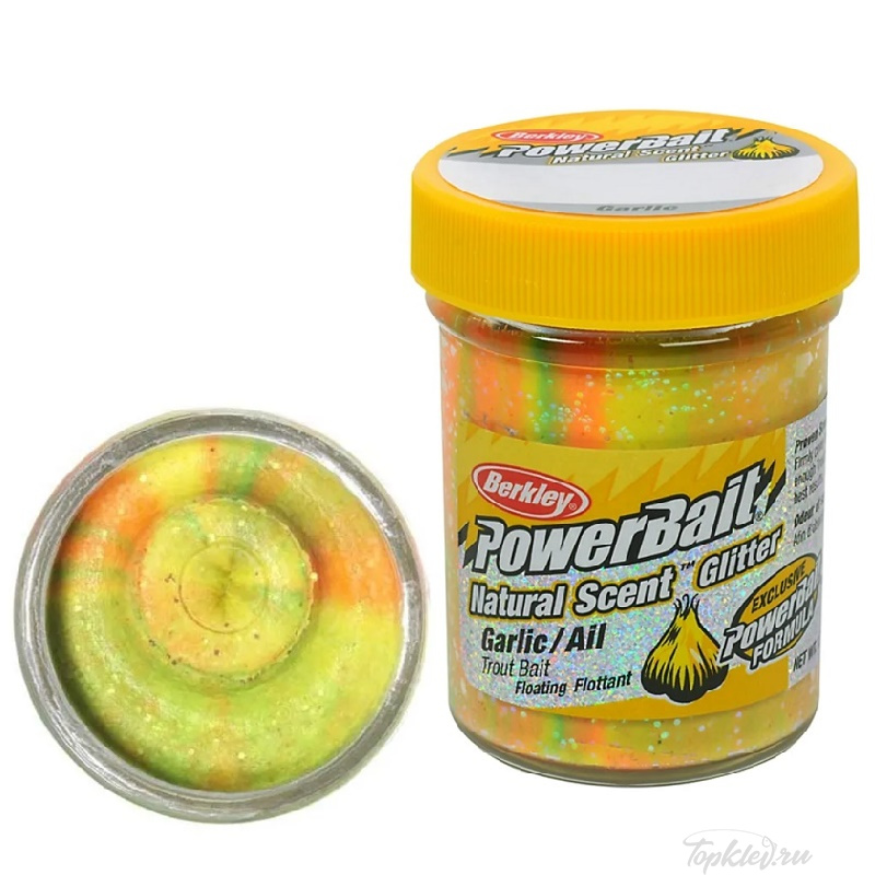 Паста форелевая Berkley PowerBait NATURAL SCENT Garlic Rainbow 50gr