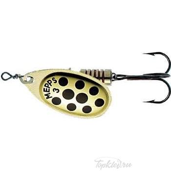 Блесна вращающаяся Mepps "Aglia PTS Noirs OR" блистер №1 (3,5г)