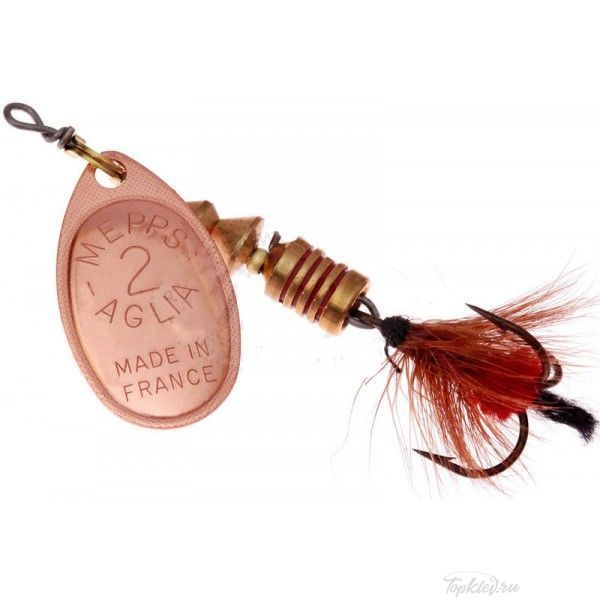 Блесна вращающаяся Mepps "Aglia CU Mouche Rouge" (4,6г) блистер №2