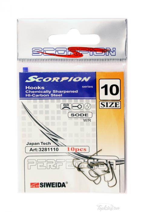 Крючок Siweida "SCORPION" SODE №10 BR W/R (10шт.) Крючок Siweida "SCORPION" SODE №10 BR W/R (10шт.)