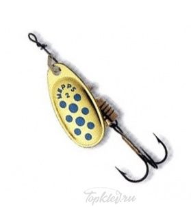 Блесна вращающаяся Mepps "Comet PTS Bleus OR" №0 (2г) на подложке 1 шт.
