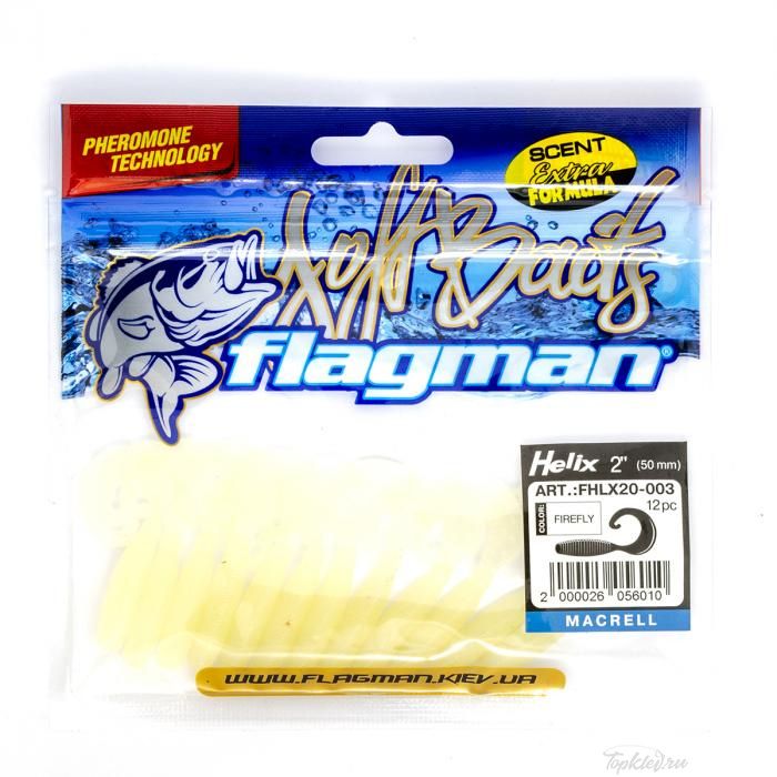 Мягкая приманка Flagman твистер Helix 2" firefly 12pc macrell