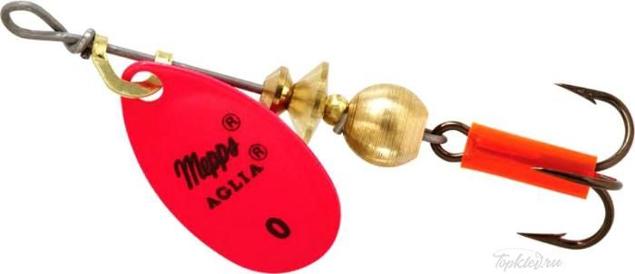 Блесна вращающаяся Mepps "Aglia Fluo Rouge" №0 (2,5г) на подложке 1 шт.