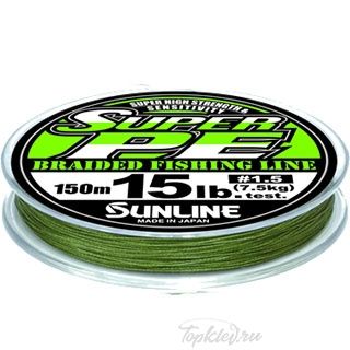 Шнур плетеный Sunline Super PE (d.green) 150м #0.6 6lb