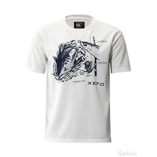 Футболка Shimano XEFO T-Shirts SH-296N (белый) 2XL