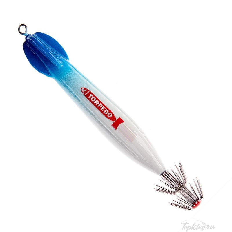 Кальмарница Asari Torpedo 100гр #02 Blue Head-Blue Lumo