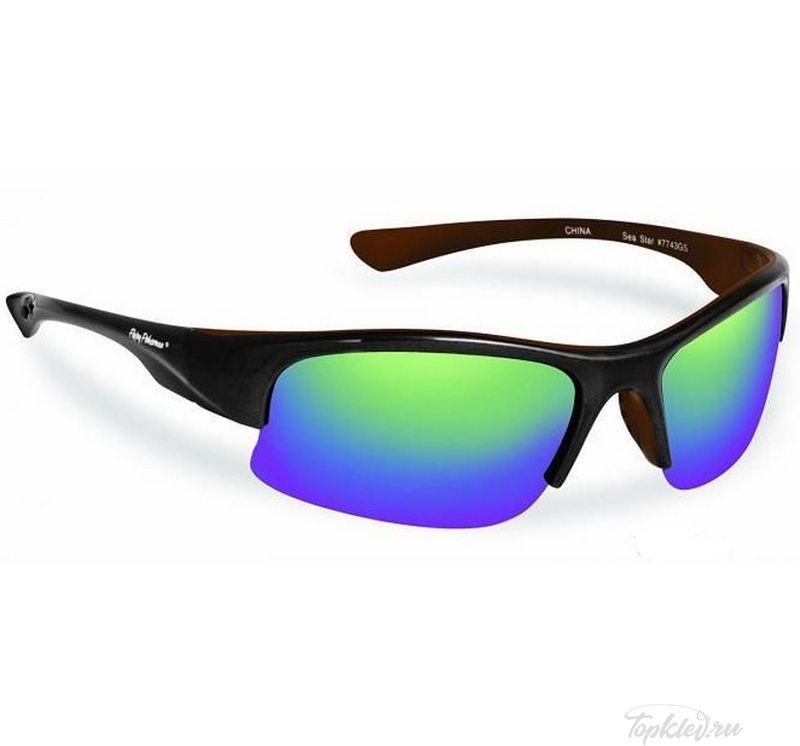 Очки Flying Fisherman 7743GS Sea Star, Metallic Gray-Black, Smoke/Blue Mirror