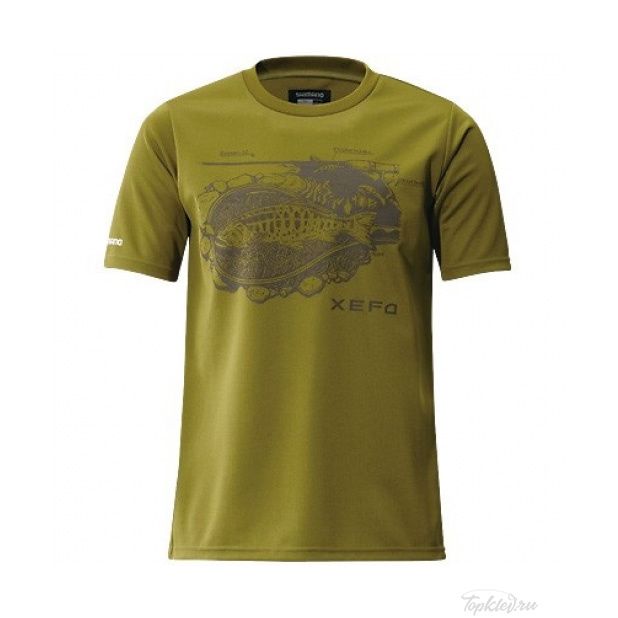 Футболка Shimano XEFO T-Shirts SH-296N (оливковый) 2XL