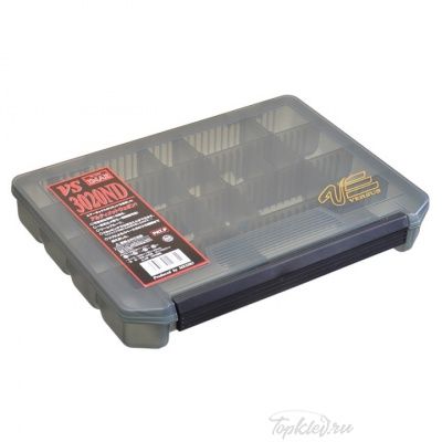 Коробка Meiho VS-3020ND SMOKE GRY 4 отделения с 16 разделителями размеры: 205 × 145 × 28 мм