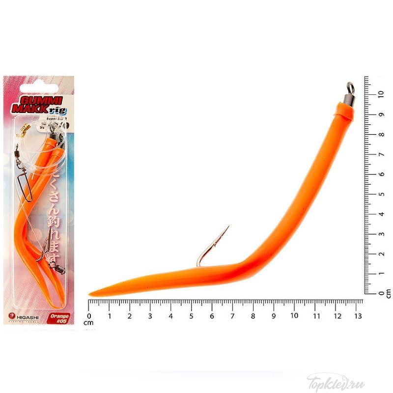Оснастка Higashi Gummi Makk rig SB2 #05 Orange #10-0