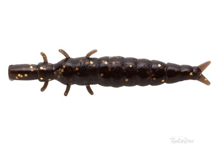 Приманка Nikko Caddisfly Larvae L 38мм #Brown Gold Glitter