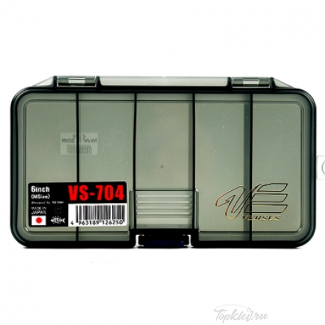 Коробка Meiho VS-704 LURE CASE M GRY 5 отделений с разделителями размеры: 161×91×31mm