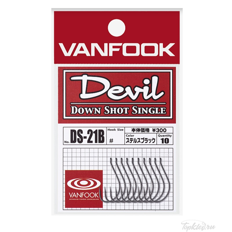 Крючки Vanfook DS-21B stealth black #8