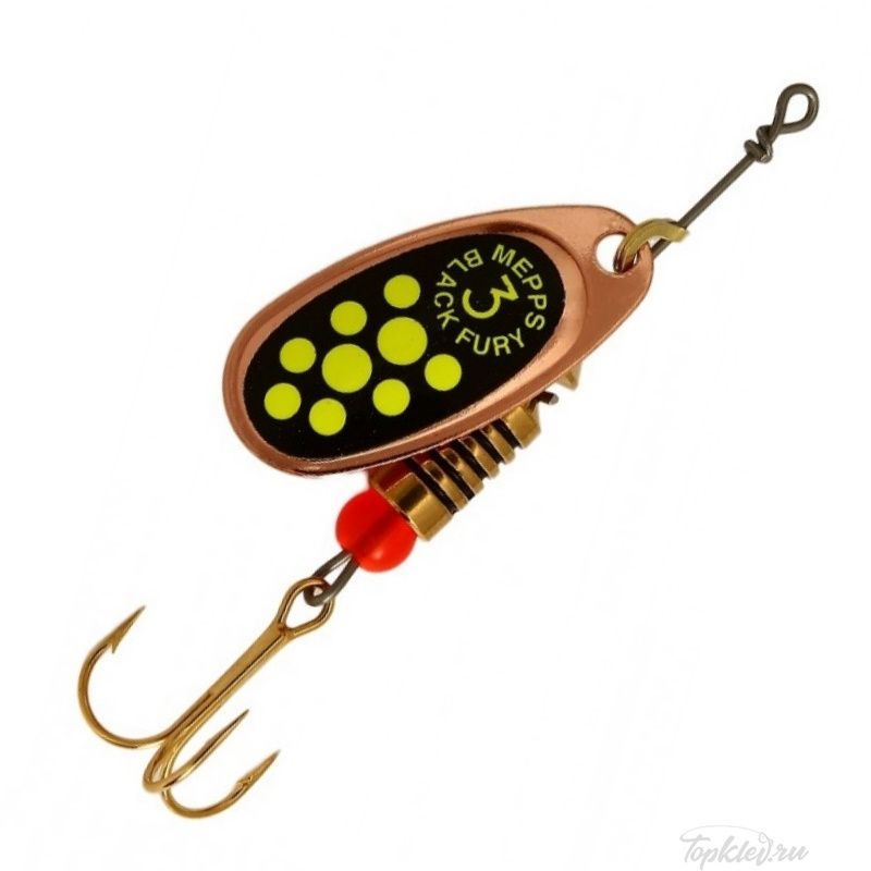 Блесна вращающаяся Mepps Black Fury 3, Copper/Chartreuse ( уп.5шт.)