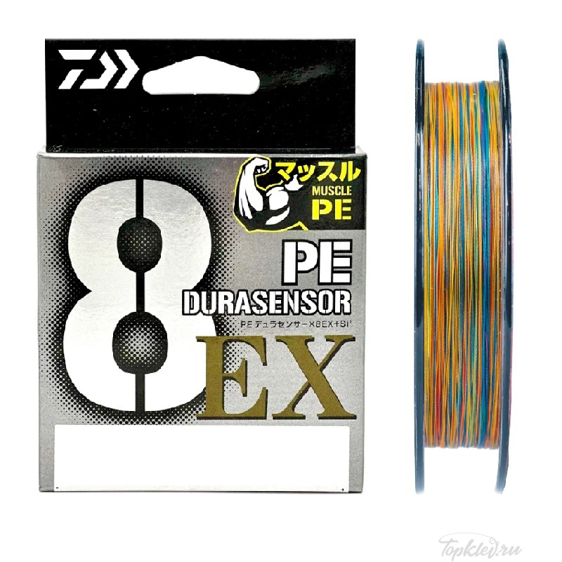 Шнур плетеный PE Daiwa Durasensor X8EX +Si3 #1.2 (200м, 9.6кг, 0.185мм) #5Color