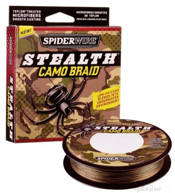 Шнур плетеный Spiderwire Stealth Camo 110m 0,38mm 33.9kg