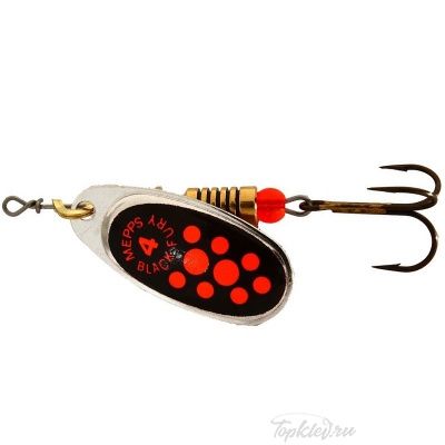 Блесна вращающаяся Mepps "Black Fury ORANGE AG" №4 (8г) на подложке 1 шт.