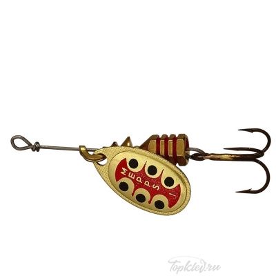 Блесна вращающаяся Mepps "Aglia TW OR" №1 на подложке 1 шт.