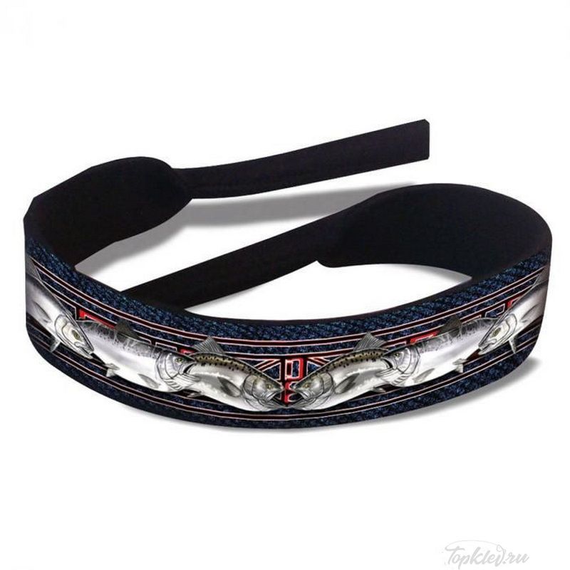 Страховочный шнурок Flying Fisherman 7635SAL Salmon Strap Retainer, Black Neoprene/ Salmon