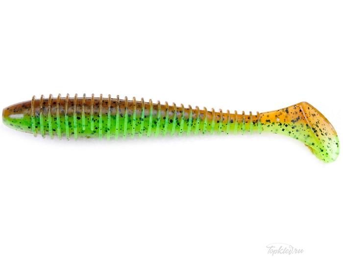 Приманка силиконовая Keitech Swing Impact 4.5" #401 Green Pumpkin / Chartreuse