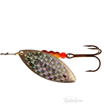 Блесна вращающаяся Mepps "Longue Rainbo AG" блистер №4