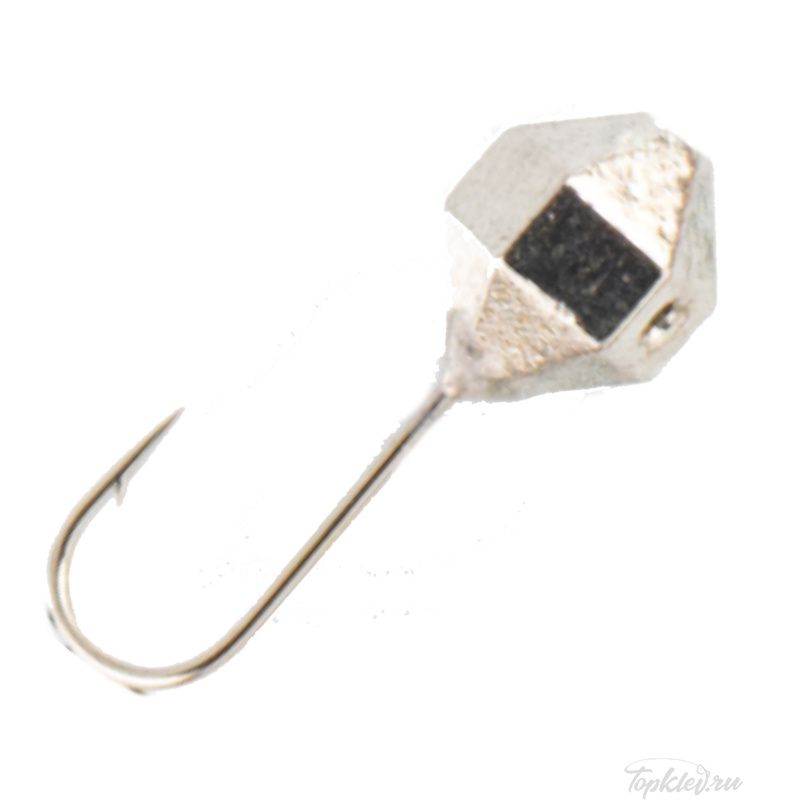 Мормышка вольфрамовая Dixxon DS Fishing Шар с большими гранями с отверстием d6,0, никель (5 шт)