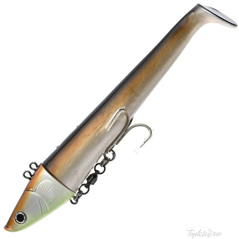 Приманка мягкая огруженная Pro Hunter Small Paddle Eel Shad Jig UV 28см 500гр #03 Pollock Fish