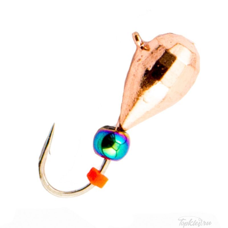 Мормышка вольфрамовая Dixxon DS Fishing Капля полуграненая с ушком d6,0, медь (5 шт)