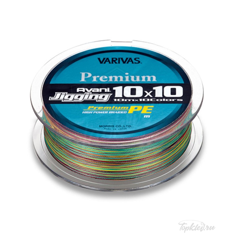 Шнур плетёный Varivas PE 4 Avani Jigging 10x10 Premium X4 200m (#0.6) 10lb 0.128mm