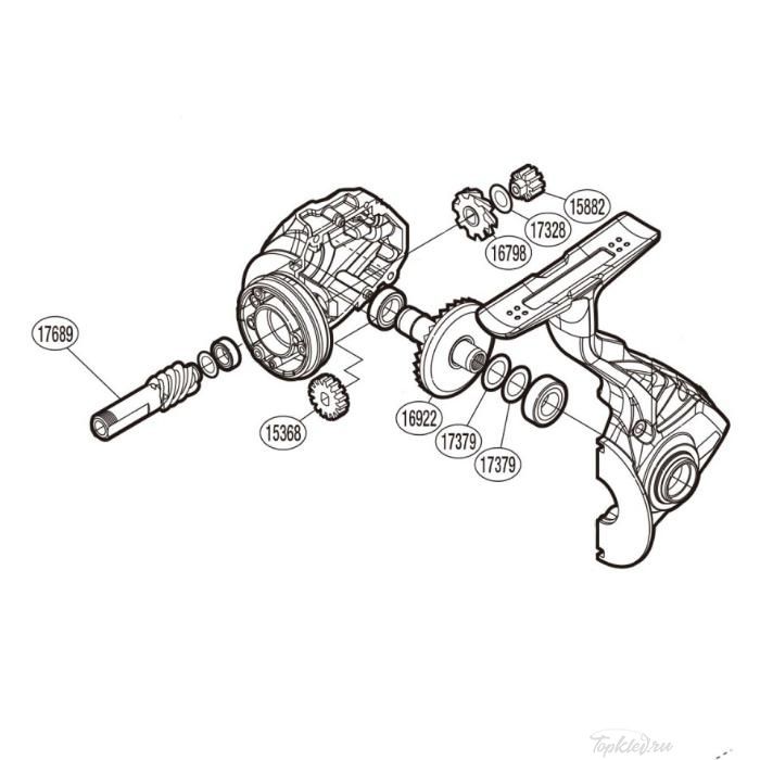 Запасная часть для катушки Shimano Gear Set набор шестеренок гл.пары (PK0361)