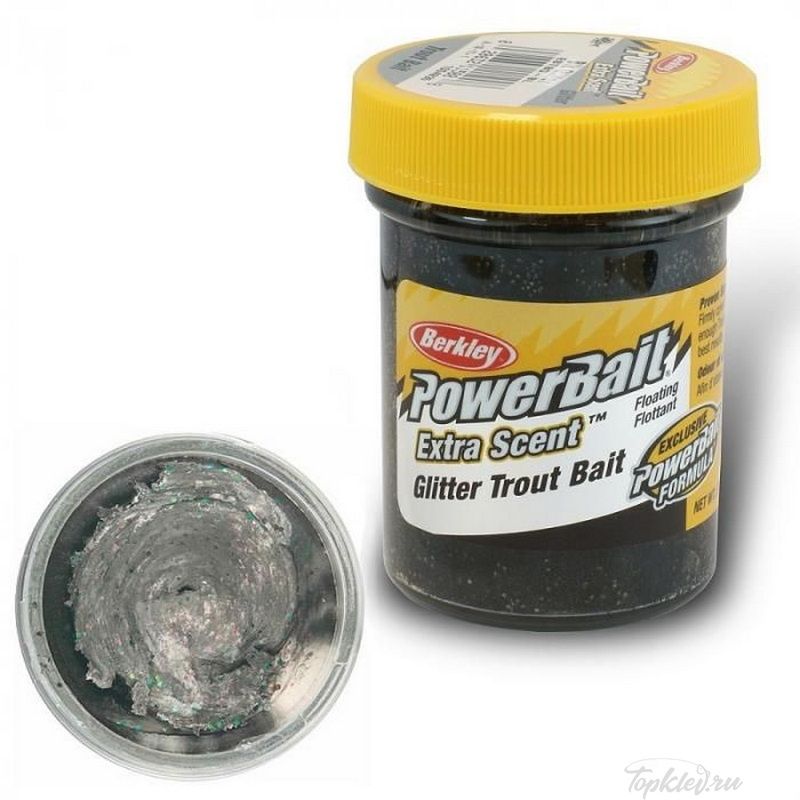 Паста форелевая Berkley PowerBait Select Glitter Trout Bait Black & White 50gr