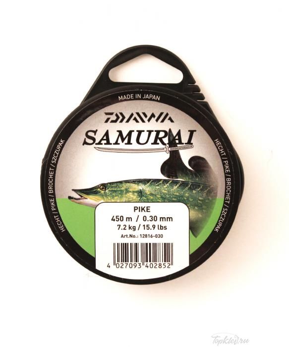 Леска Daiwa "Samurai Pike" 0,30мм 450м (светло-оливковая)