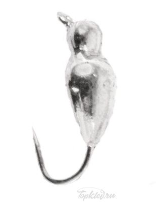 Мормышка вольфрамовая Dixxon-Rus Клоп + шар с ушком L, никель (10шт)