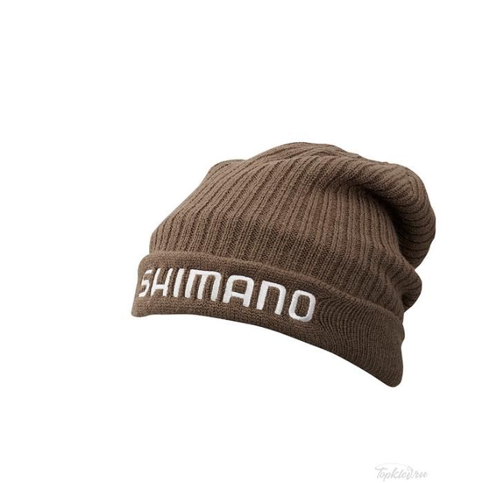 Шапка Shimano BREATH HYPER+℃ Fleece Knit Коричневая Watch cap CA-064Q