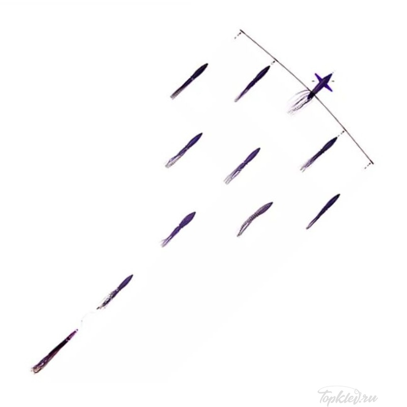Оснастка Higashi 36 Left Direction Flock fish 9 Squid 640гр #Purple/Black