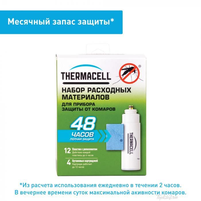 Набор запасной Thermacell 4 газовых картриджа + 12 пластин (MR 400-12)