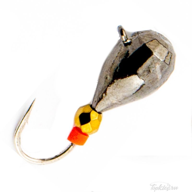 Мормышка вольфрамовая Dixxon DS Fishing Капля полуграненая с ушком d6,0, черный никель (5 шт)