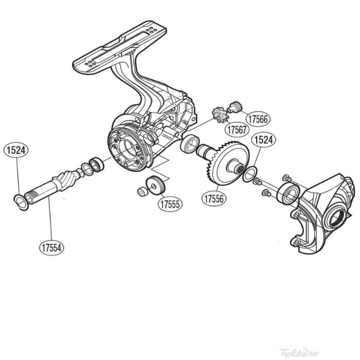 Запасная часть для катушки Shimano Gear Set набор шестеренок гл.пары (PK0347)