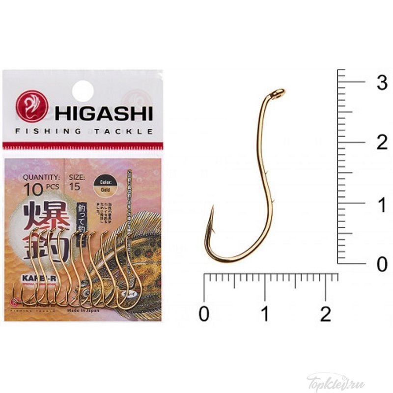 Крючок Higashi Karei R #15 #Gold