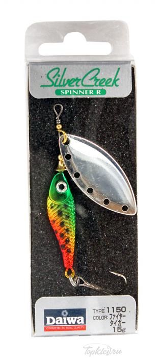 Блесна вращающаяся Daiwa "Silver Creek Spinner-R" 1150 Fire Tiger (10000026)