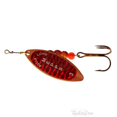 Блесна вращающаяся Mepps "Longue Redbo CU" блистер №3